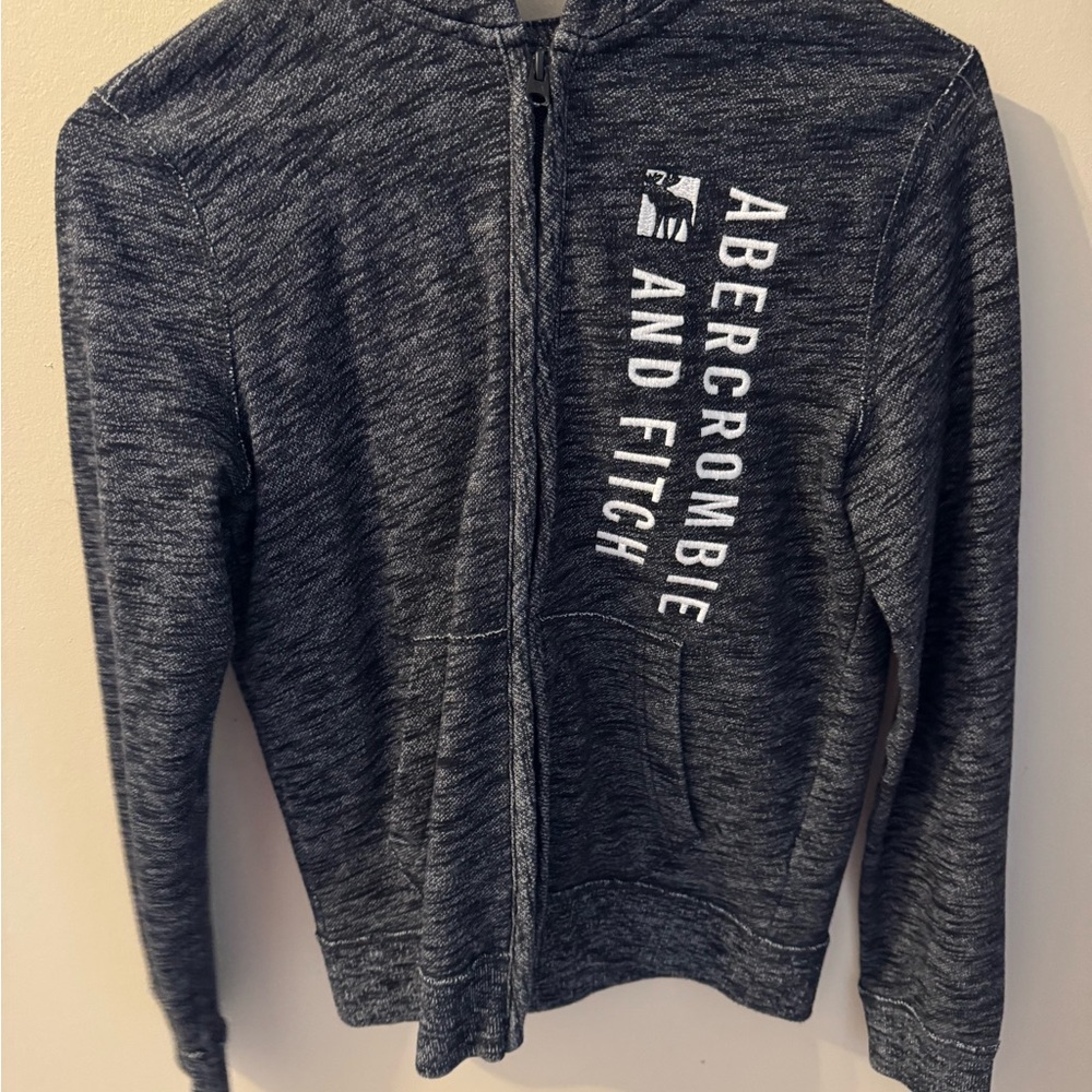 Abercrombie & Fitch Charcoal Zip-Up Sweater